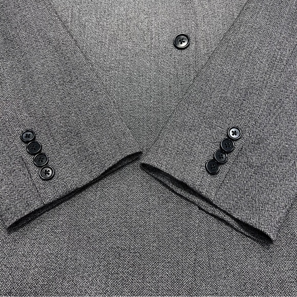 John Varvatos USA Herringbone Pattern Jacket, 44R Vintage Wool Blend - Picture 5 of 11